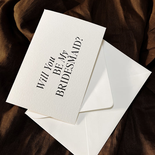 Bridesmaid Editorial Style Card