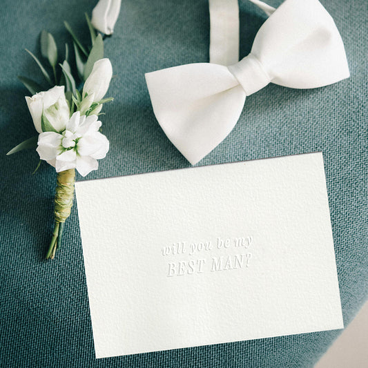 Embossed Best Man Card
