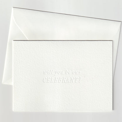 Embossed Celebrant Card
