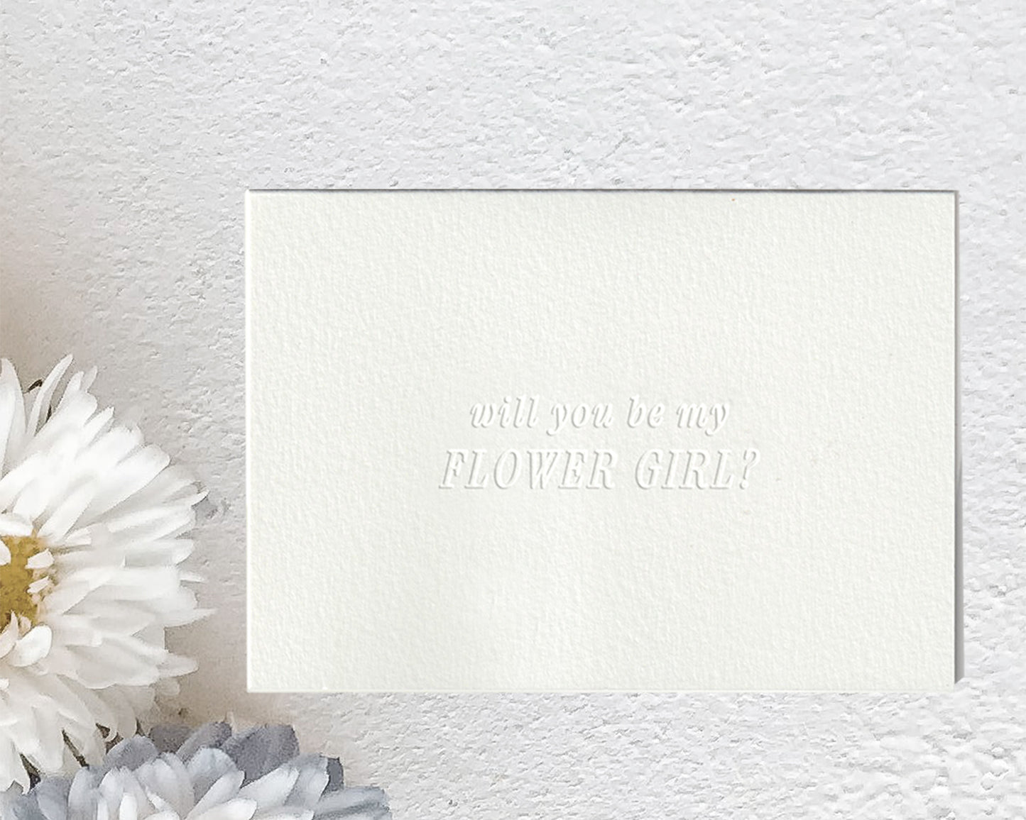 Embossed Flower Girl Card