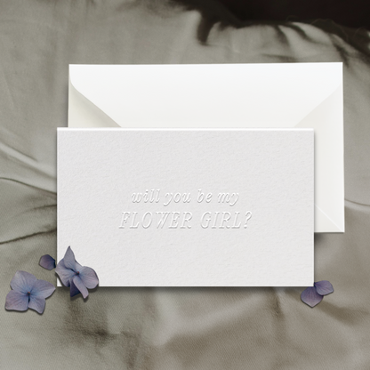 Embossed Flower Girl Card