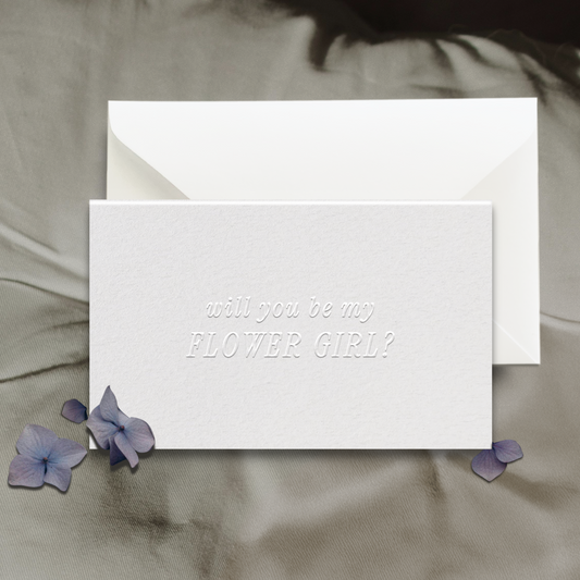 Embossed Flower Girl Card