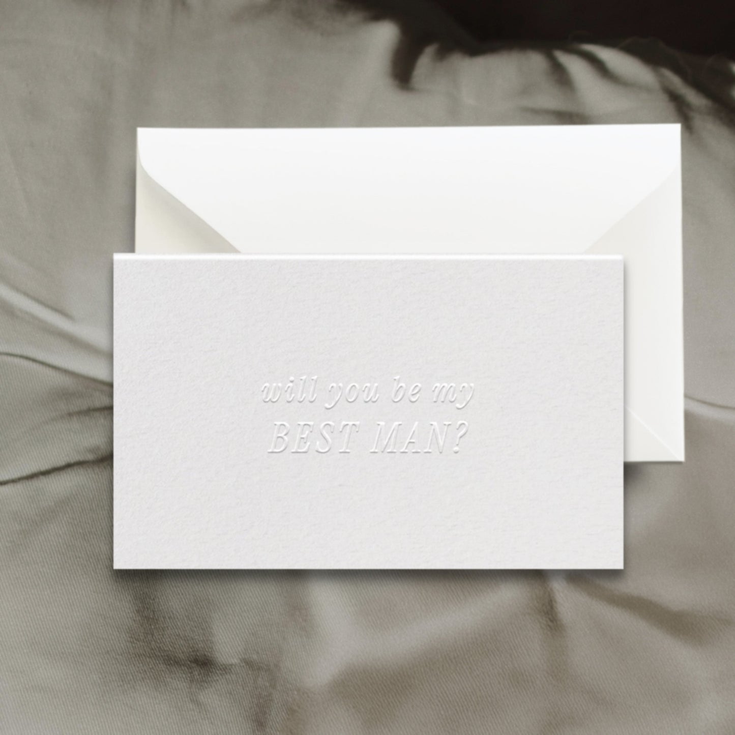 Embossed Best Man Card