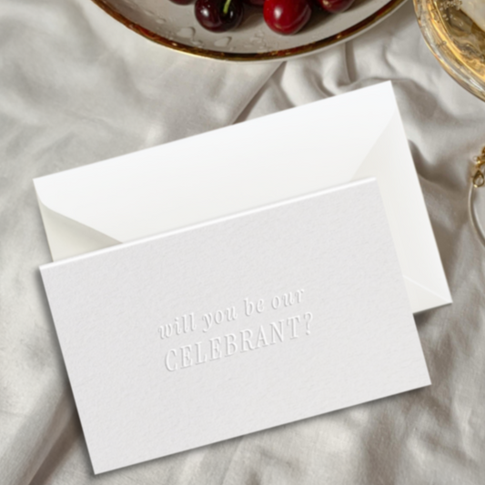 Embossed Celebrant Card