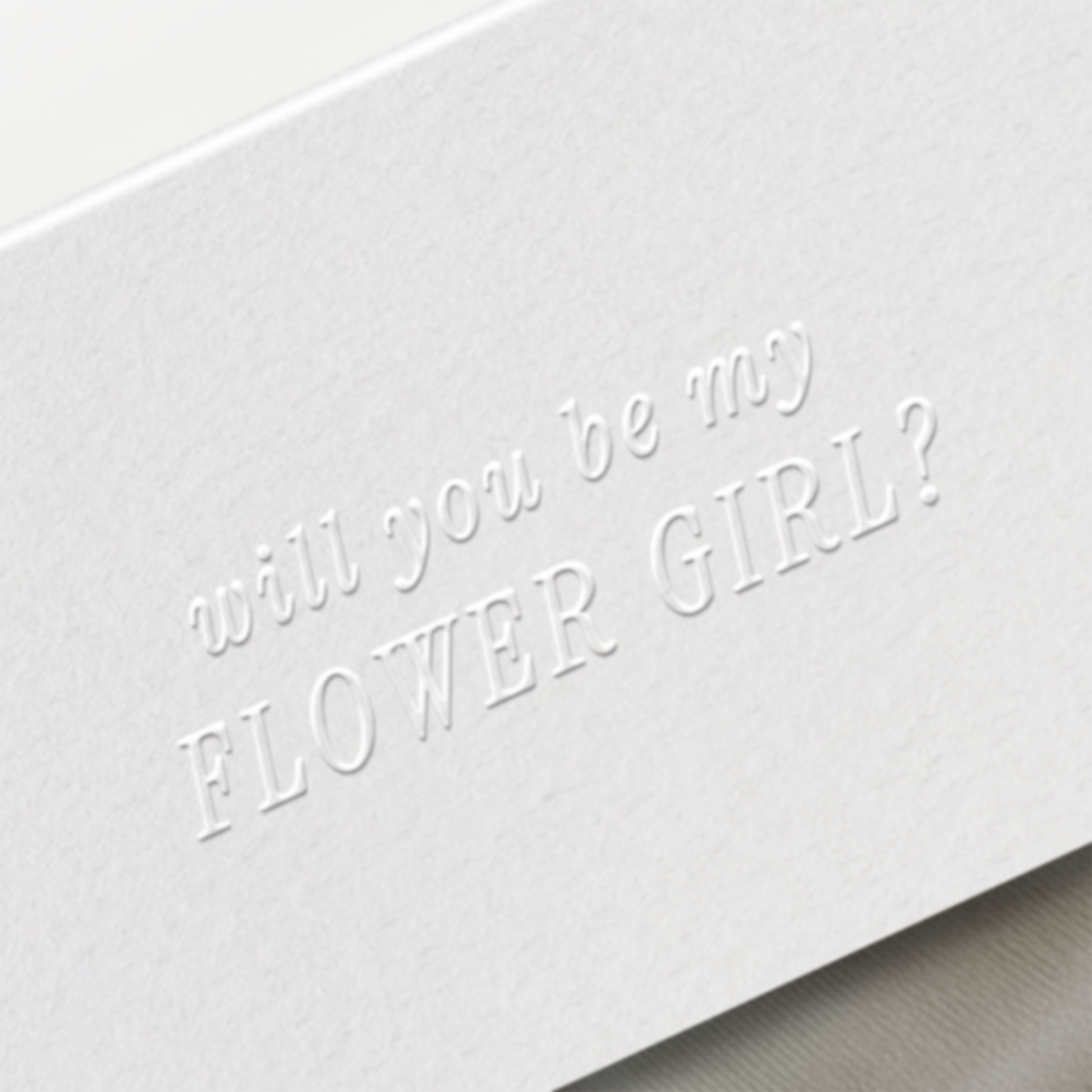 Embossed Flower Girl Card