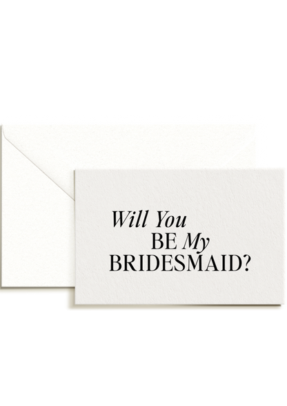 Bridesmaid Editorial Style Card