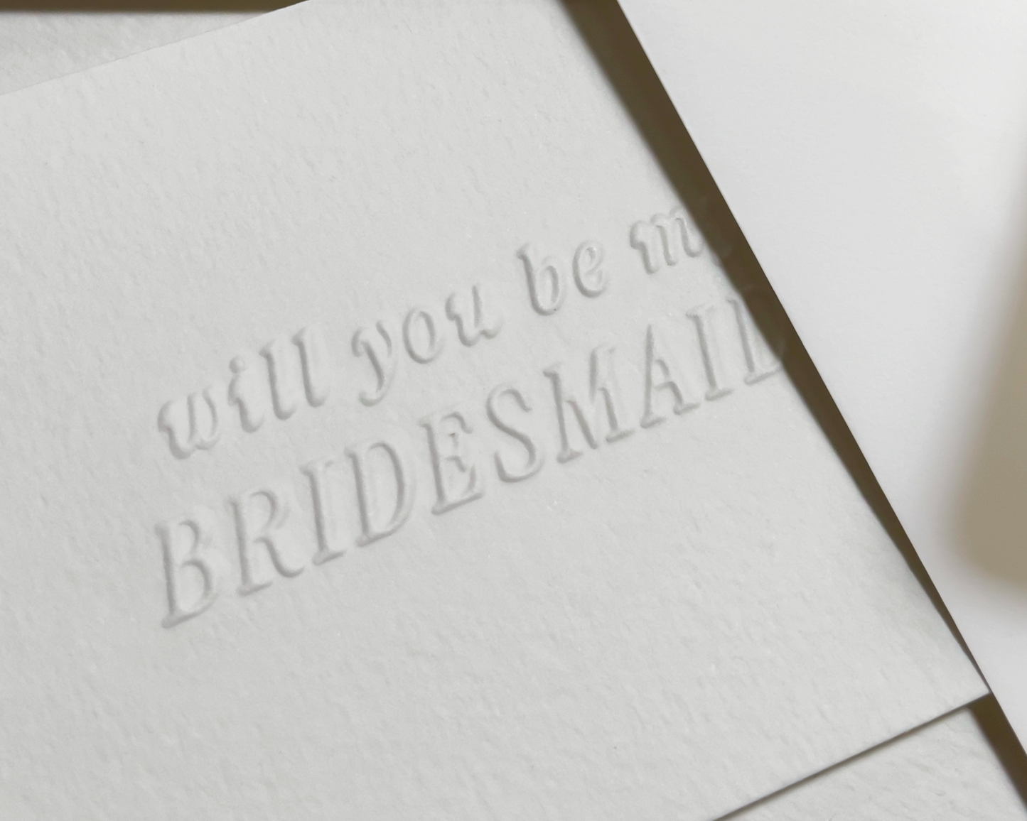 Embossed Bridesmaid Card