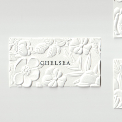 Floral Embossed Place Cards