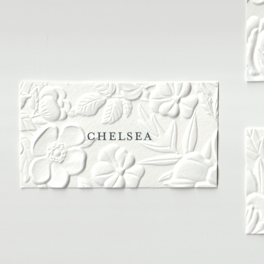 Floral Embossed Place Cards