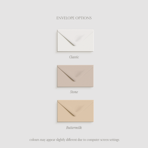 Blind Letterpress Thank You Note Cards set of 5 with envelopes