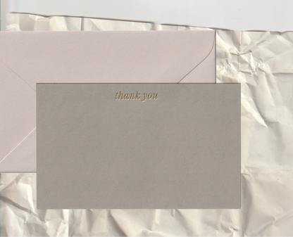 Gold Foil Thank You Note Cards Set (5)
