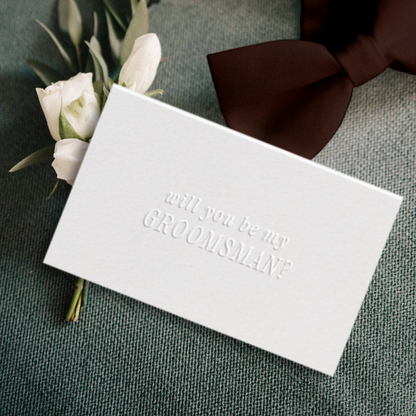 Embossed Groomsman Card