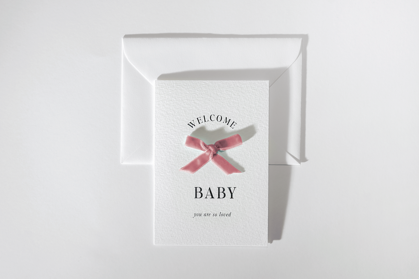 Welcome Baby Card (with ribbon detail)