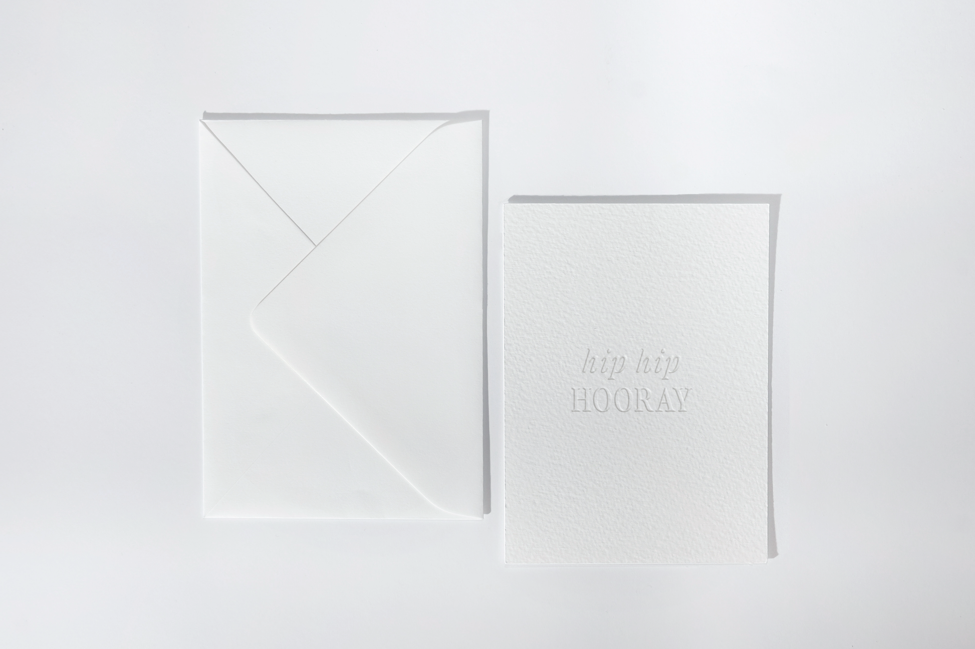 hip hip HOORAY! embossed card